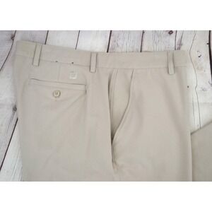 FOOTJOY Men's Flat Front Casual Performance Golf Pants SIZE 40/30 Beige